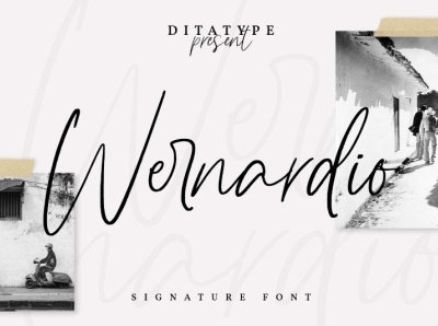 Wernardio - Signature Font branding design font fonts graphic design logo logotype typography ui