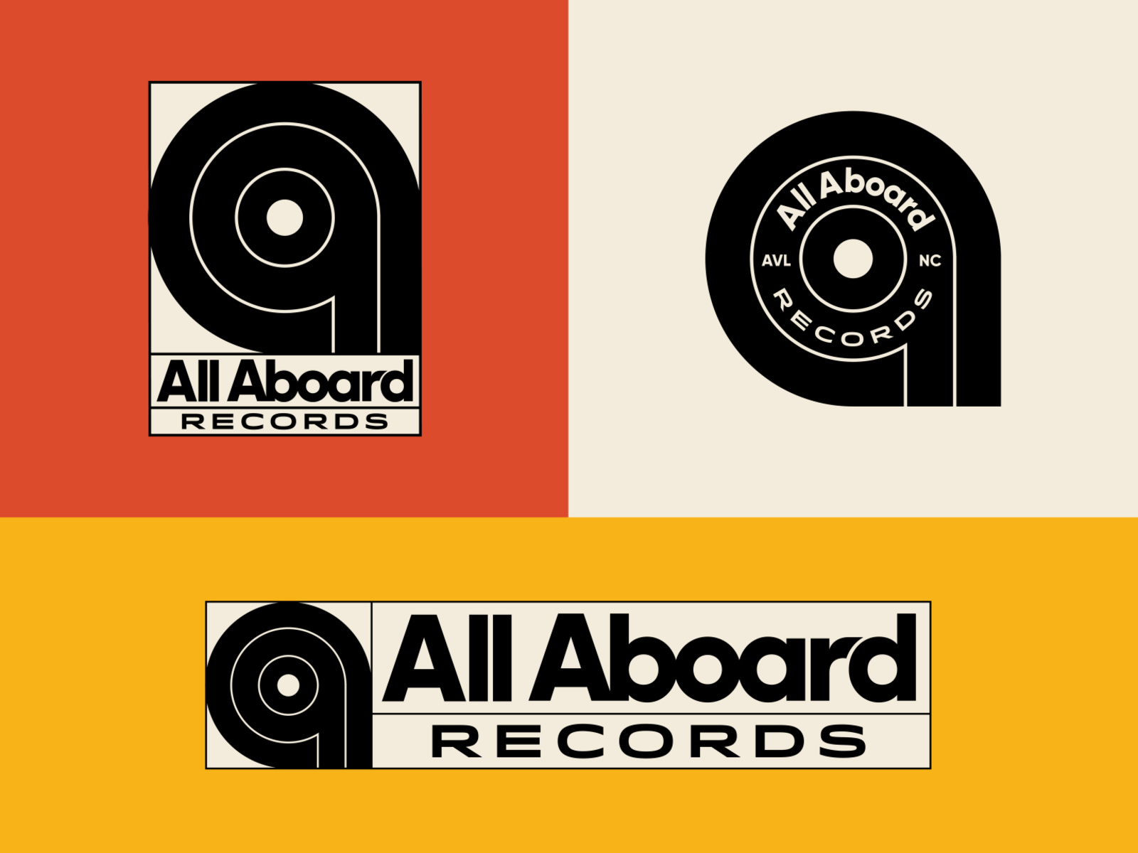 All Aboard Records Logo System by Logan Hall on Dribbble