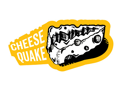 Cheese Strain Illustration cannabis cheese colorado design earthquake fault line illustration quake strain wedge weed yellow