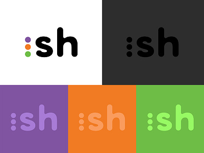 ISH Identity branding cannabis design dots green identity ish logo oil orange prurple vapor