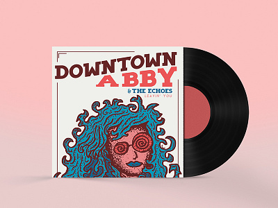 Leavin' You Album Cover Final album downtown ep girl glasses illustration music rock and roll soul trippy vinyl