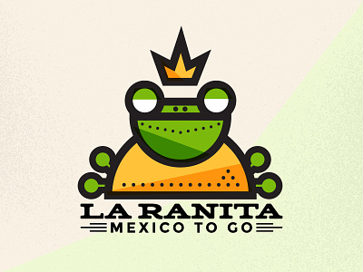 Little Frog Food Truck Branding burrito chees eye food truck frog king line logo mexican north carolina taco