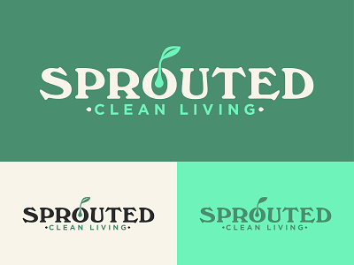 Sprouted Blog Logo blog branding cannabis clean design food green green living health leaf logo plant seed sprout website weed wellness
