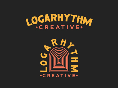 Logarhythm Creative Branding advertising asheville branding color creative design doorway identity illustration logo mustard north carolina red retro thick lines typography vector vintage yellow