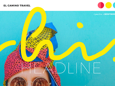 Travel Company Style Tile app bold colorful style tile travel typography web