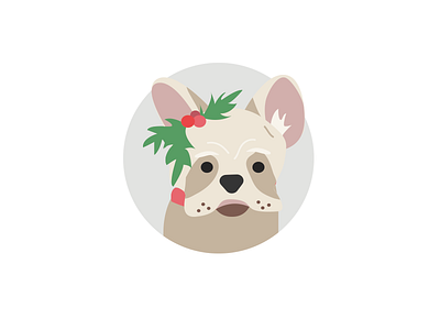 7 Office Dogs for a Happy Howliday Season: The Frenchies colorful dog drawing flat french bulldog frenchie holiday holiday card illustration illustrator