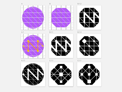 Shape explorations for an android lib icon grid icon square