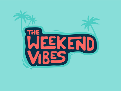 The Weekend Vibes island islanders islands logo logodesign logos logotype palm trees vibes