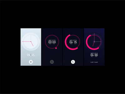 God damn! its the simple alarm clock app design minimal ui ux vector