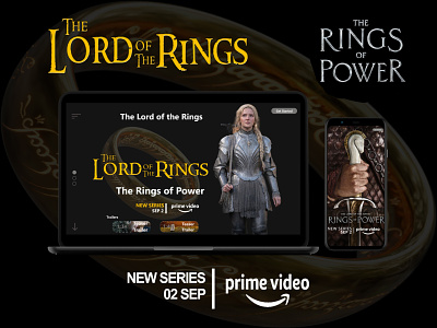 The Lord of the Rings web ui design