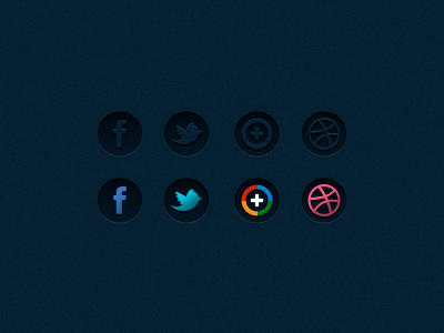 Social Icons dribbble facebook google icons plus social twitter