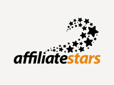 Affiliatestars Logo 2 colour affiliate branding clean cream design logo marketing minimal orange star stars