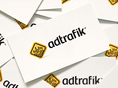 Adtrafik Logo adtrafik analytic analytics bar bcard black business card clean desig logo london orrange road sans sign traffic ui uk ux white yellow