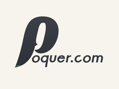 Poquer Concept Logo black cream design gothic logo poker poquer portugal portuguese pt retro simple vintage