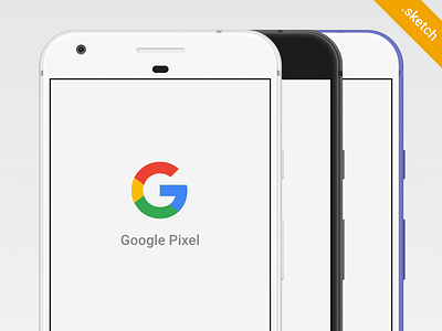 Free Google Pixel Sketch Mockup .sketch android free freebie google google pixel mockup nexus phone pixel sketch template