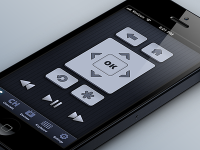 RoByte - Roku Remote android app blue dark interface interface design ios iphone iphone 5 remote roku tinybyte apps ui