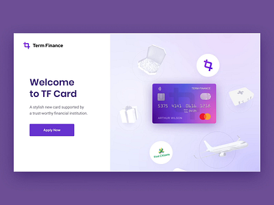 My TermFinance Card —- a new bank product animation bachoodesign bank banking card clean finance financial illustration landing motion motion design product promotion website