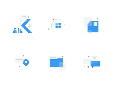 Icons for Kidbrooke blur business corporate corporate identity geometry glass icons