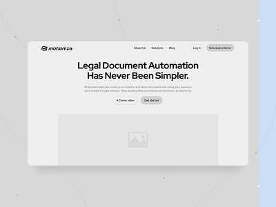 A website for lawyers’ work automation instrument: Motionize bachoodesign website