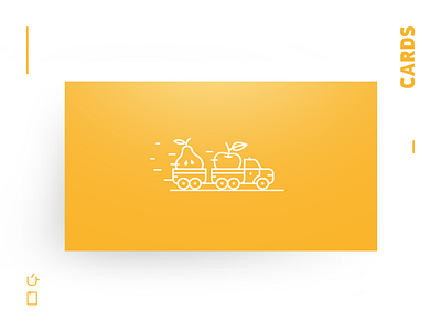 Eatme car illustration apple bachoodesign car card fun icon illustration outline speed three truck urban