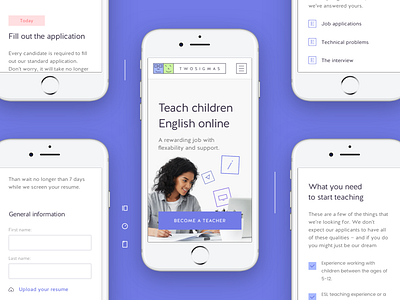 Twosigmas — Mobile View adaptive app children education mobile online service studying teaching ui ux