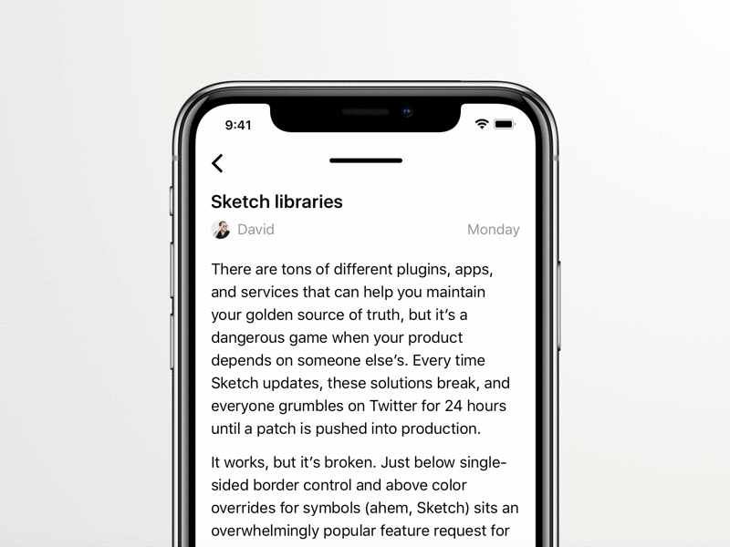 iPhone X — Mail App Concept