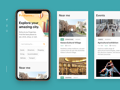 Travel App: GoExplore app application bachoodesign booking booking app clean event app guide icons illustration illustrations interface minimal travel travel app ui ux