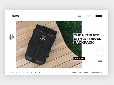 Huru Backpack: a website animation clean e commerce ecommerce ecommerce shop illustrations interface online shop product shop vector website