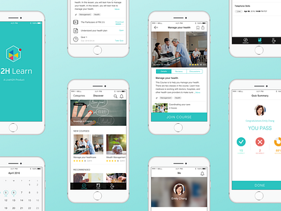 H2h Learn iphone calendar design education interface iphone lesson rating training ui user ux