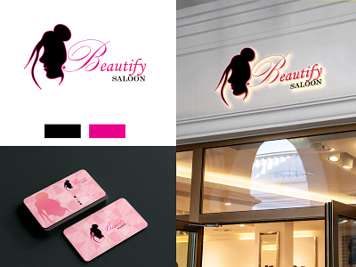 beauti saloon logo design beauti saloon branding business card graphic design logo minimalistic logo creative logo typography vector