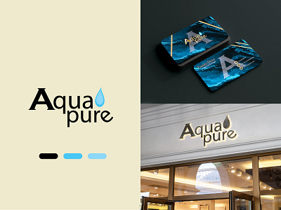 Aqua pure logo design