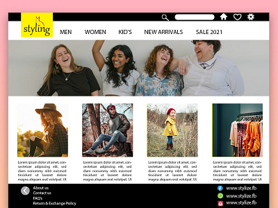 website design branding clothing graphic design landing page of a website logo styling ui website design