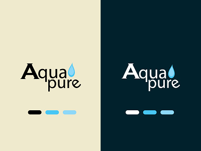 Aqua pure logo design