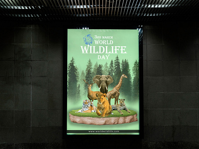 poster design world wild life day animals graphic design poster design world wild life day