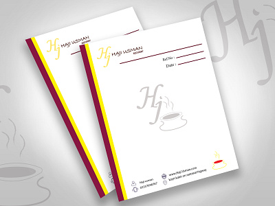 letterhead design of HJ HAJI USMAN RESTURENT