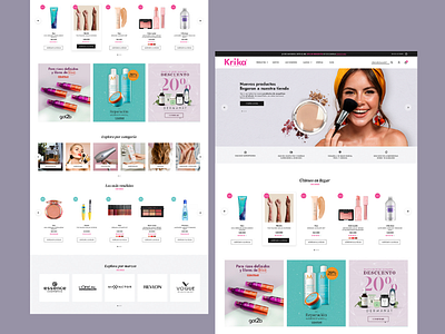 New ecommerce beauty interface layout skincare ui web design website