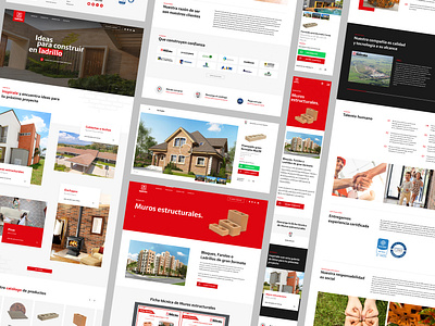 Ladrillera bricks home interface mobile red responsive ui web web design website