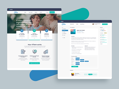 4Them care health interface ui ui design voluntary web web design