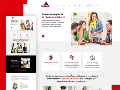 Marketing Science agency corporate interface red ui ui design web web design