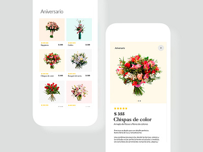 Flower shop concept colors concept debut flat design flowers mobile navigation responsive ui