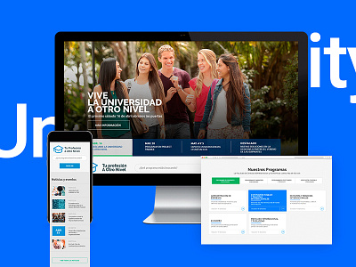 Education project blue education interface layout mobile responsive ui university web website