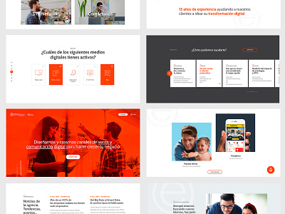 Existaya agency website cali interface orange ui web