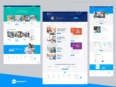 Marketing University blue education education website elearning interface ui