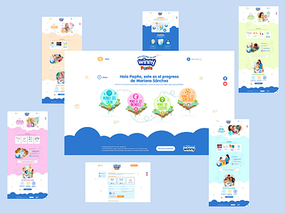 Winny baby design family interface microsite ui web