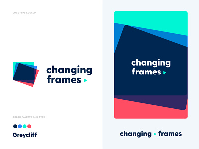 Changing Frames color colorpalette design font graphic design logo logodesign logotype mark video web