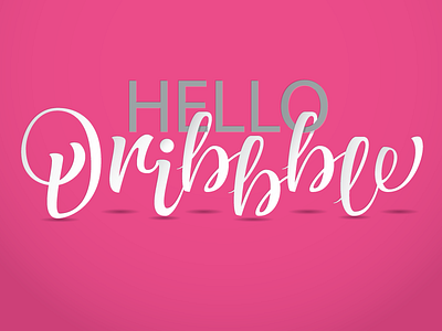 Hello Dribbble! debut hand lettering illustrator typography