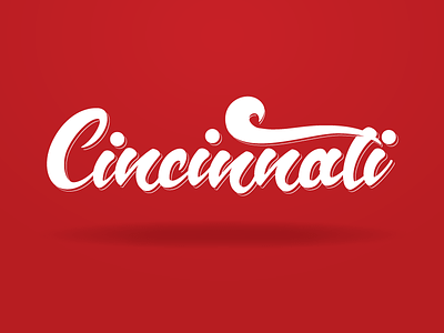 Cincinnati hand lettering home town illustrator typography vector