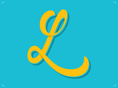 Cursive L branding brush lettering hand lettering illustrator typography vector