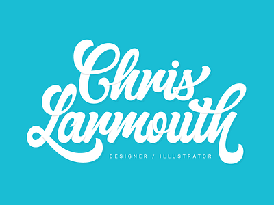 Chris Larmouth personal logo branding hand lettering lettering logo vector