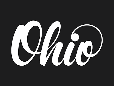 Ohio Lettering branding hand lettering identity lettering logo script vector